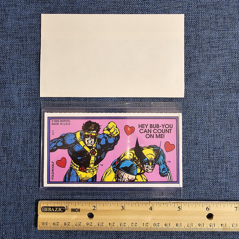 1993 Cyclops & Wolverine X-Men Valentines Card