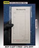 1991 Woolworth Unused 8 Inch Receipt Pad