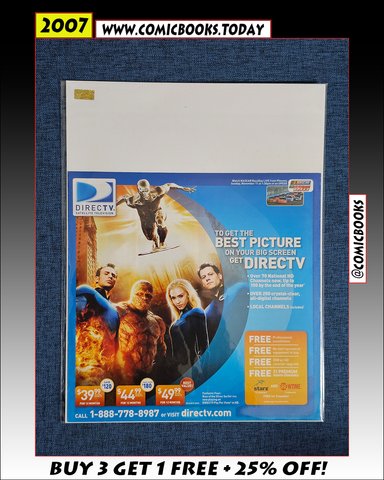2007 Fantastic Four + Peyton Manning 6 Page DirecTV Print Ad