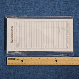 1991 Woolworh Unused 8 Inch Receipt Pad