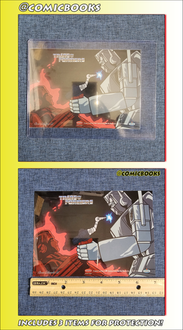 2004 Optimus Prime & Hot Rod Large Transformers Clear Cel Card