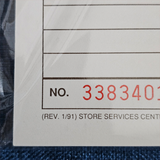 1991 Woolworh Unused 8 Inch Receipt Pad