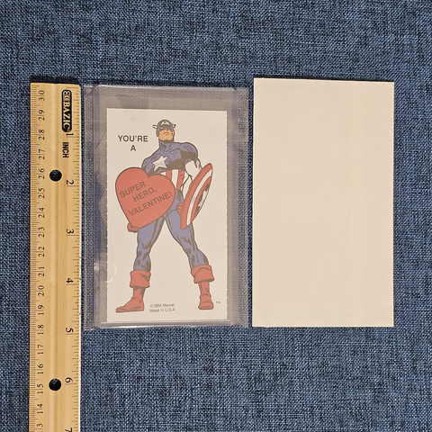 1990 Captain America Valentines Card