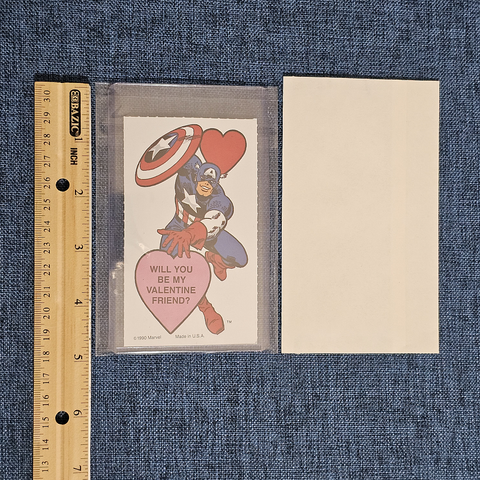 1990 Captain America Valentines Card