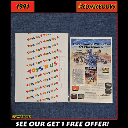 1991 The Lone Ranger Game Print Ad & Bag