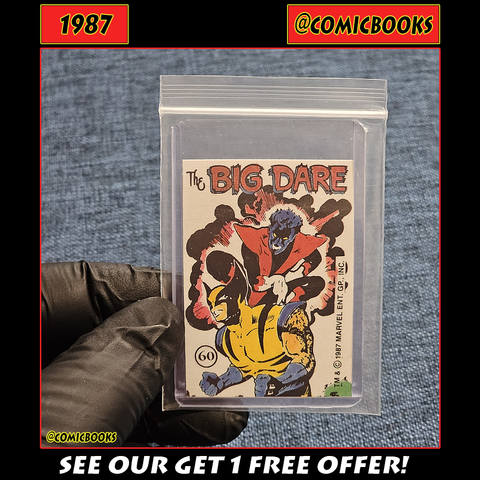1987 Nightcrawler & Wolverine Mini Sticker Card